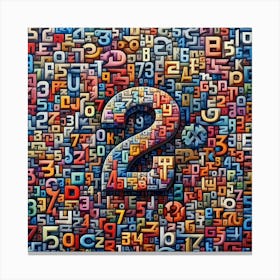 Colorful Alphabet Collage Canvas Print