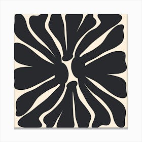 Abstract Monochrome Flowers 2 Canvas Print