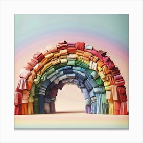 Rainbow Of Clothes Canvas Print