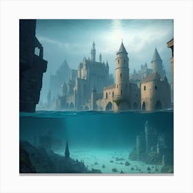 Underwater Castle Canvas Print