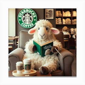 Starbucks Sheep 1 Canvas Print