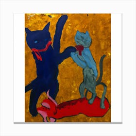 Cat And Dog Canvas Print