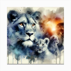 Creative Wild Animal Representation 14 Canvas Print