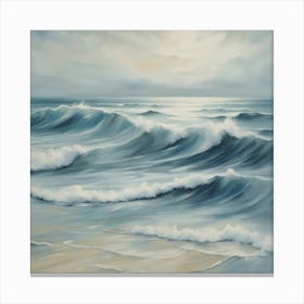 Into the ocean or into the water ocean waves and beautiful wall art and canvas print Canvas Print