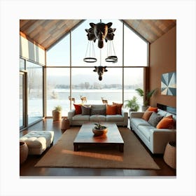 Modern Living Room 2 Canvas Print