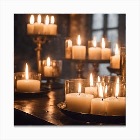 Batch Of Candles Canvas Print