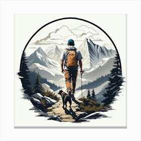 Hiker With Dog Toile