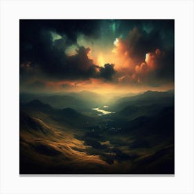 Abstract Landscape - Abstract Stock Videos & Royalty-Free Footage 1 Canvas Print