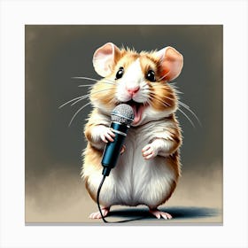 Hamster Singing 7 Canvas Print