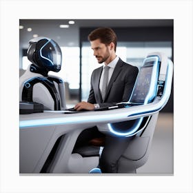 Futuristic Office 13 Canvas Print