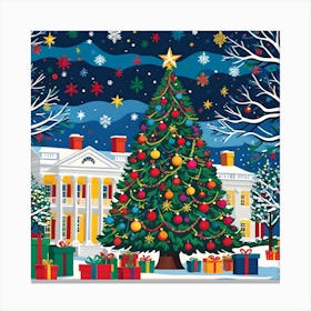 WHITEHOUSE CHRISTMAS TREE Canvas Print