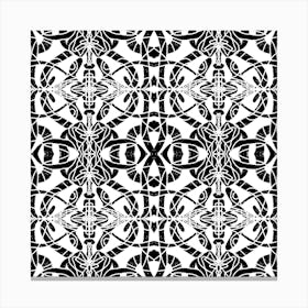 Abstract Black And White Pattern Canvas Print