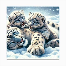 Snow Leopards 1 Canvas Print