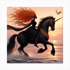 Sunset Stallion Canvas Print