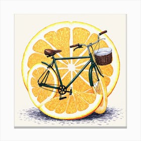 Orange Bicycle 23 Canvas Print