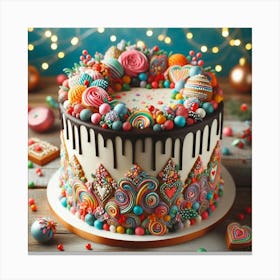 Christmas Cake Canvas Print