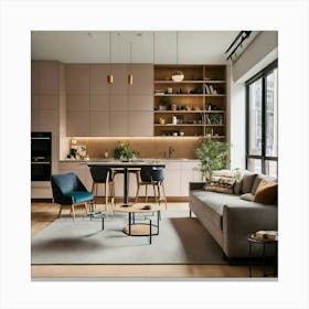A Photo Of A Furnished Apartment Canvas Print