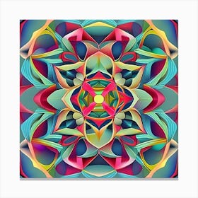 Abstract Psychedelic Mandala 2 Canvas Print