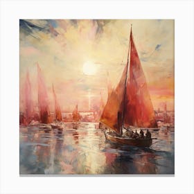 Magenta Horizons: Chausheva's Sails Canvas Print