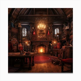 Room In A Castle 1 Canvas Print