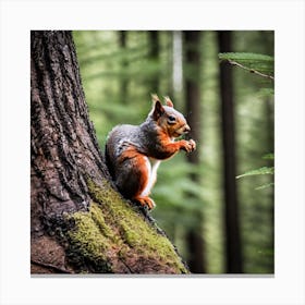 Squirrel In The Forest 96 Canvas Print