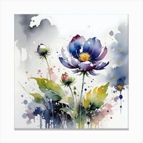 Watercolor Flowers 1 Canvas Print