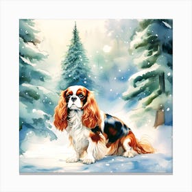 Winter Spaniel Canvas Print