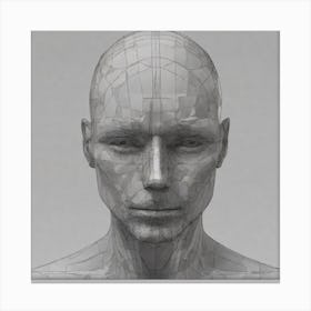 3d Model Of A Human Head 1 Canvas Print