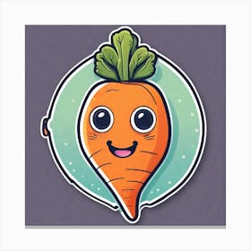 Carrot Sticker 10 Canvas Print