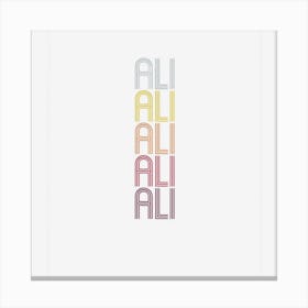 Ali Name Personalized First Name Ali Canvas Print