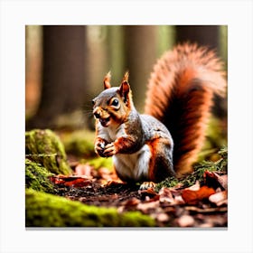 Squirrel In The Forest 137 Canvas Print