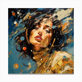 Woman In A Yellow Dress Canvas Print