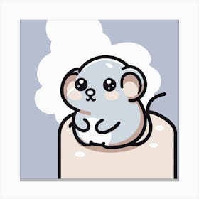 Kawaii Mouse Canvas Print