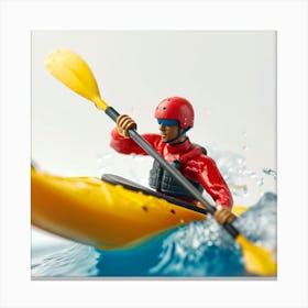 Kayaker In Water Canvas Print