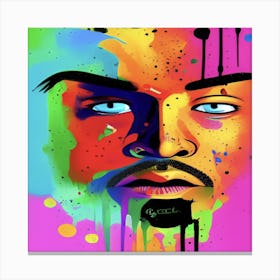 Colourful A Man super cool painting Canvas Print