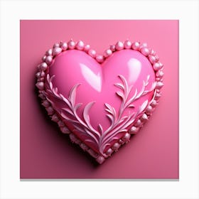 Pink Heart Canvas Print