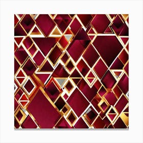 Red and gold diamond design background Canvas Print