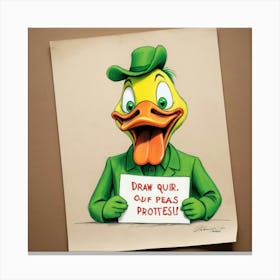 Draw Our Ducks Protest Canvas Print