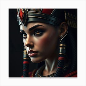 Cleopatra Detail Portrait Drawing Canvas Print