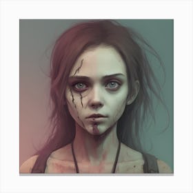 Portrait of a zombie Canvas Print