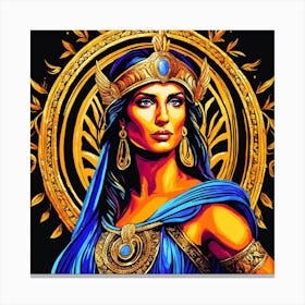 Athena Portrait Painting (3) Canvas Print
