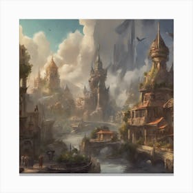 Fantasy City 102 Canvas Print