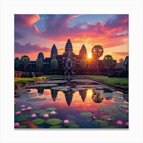 Ancient Splendor of Angkor Wat Canvas Print