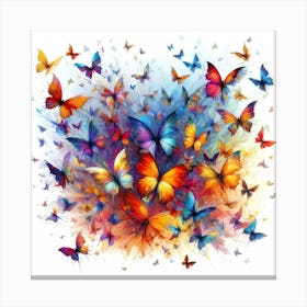 Butterflies In The Sky 5 Canvas Print