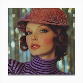 Portrait Of A Woman In A Hat Canvas Print