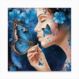 Blue Butterfly Canvas Print