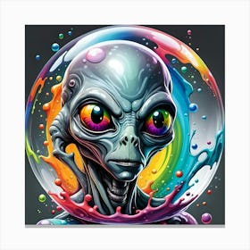 Aliens In A Bubble Canvas Print