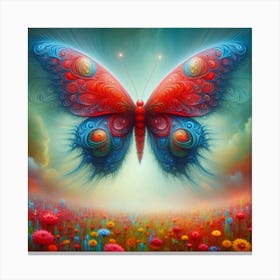 Butterfly In A Field 1 Canvas Print