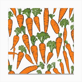 Carrots Seamless Pattern Canvas Print