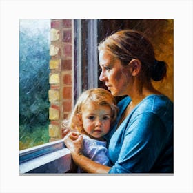 Mother And Child 4 Canvas Print